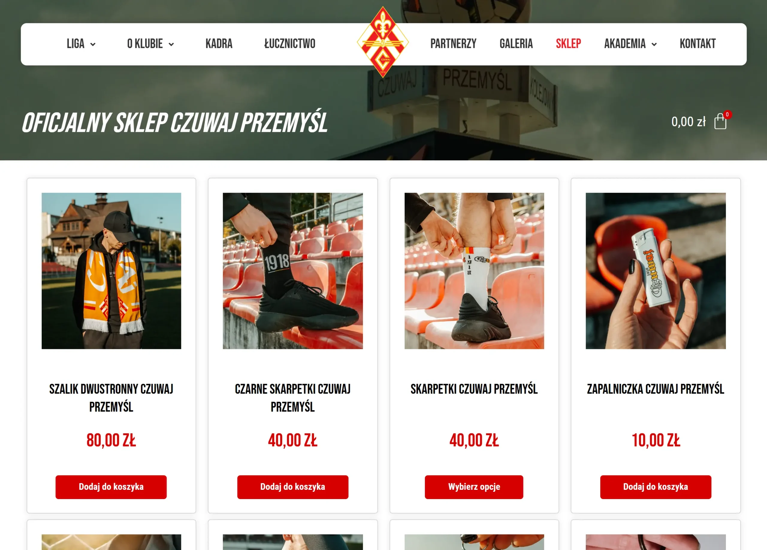 Sklep internetowy klubu sportowego "Czuwaj Przemyśl"